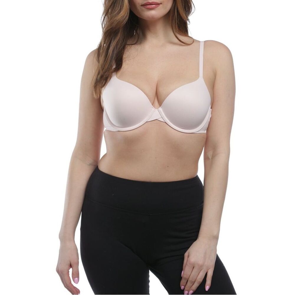 Calvin Klein Perfectly Fit Modern T-Shirt Underwire Bra Nymphs Thigh Pink 32DDD - Picture 2 of 4